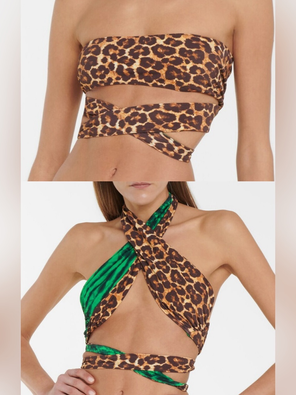 Tropic of C Bianca Reversible wrap Bikini Top NWT XS